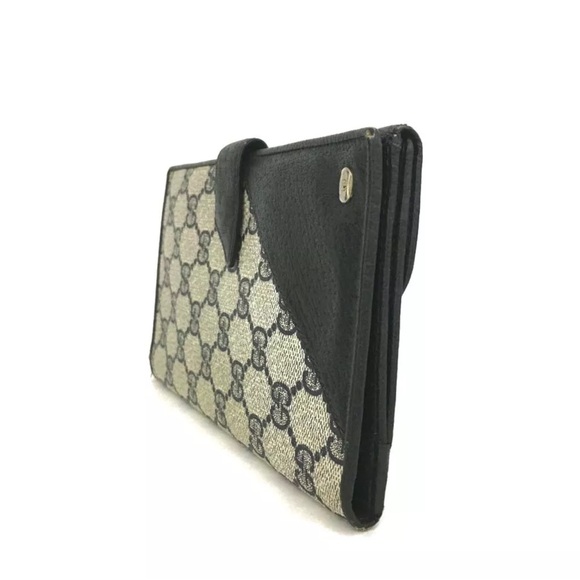 OLD GUCCI GG Logo PVC Leather Long Bifold Wallet - Picture 3 of 8